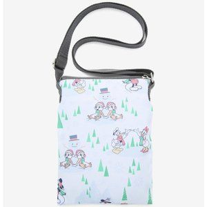 🎄Loungefly Disney Mickey Mouse & Friends Snow Day Passport Crossbody Bag